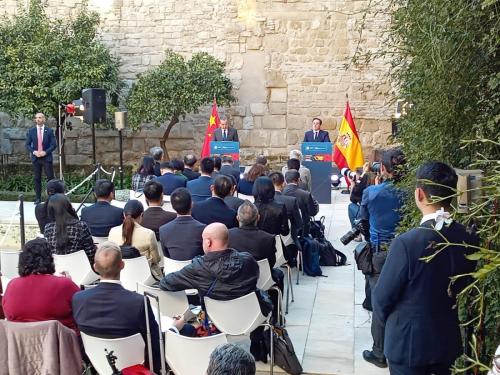 CGS con el Ministerio de Exteriores en un evento diplomático con el ministro chino. en Córdoba.